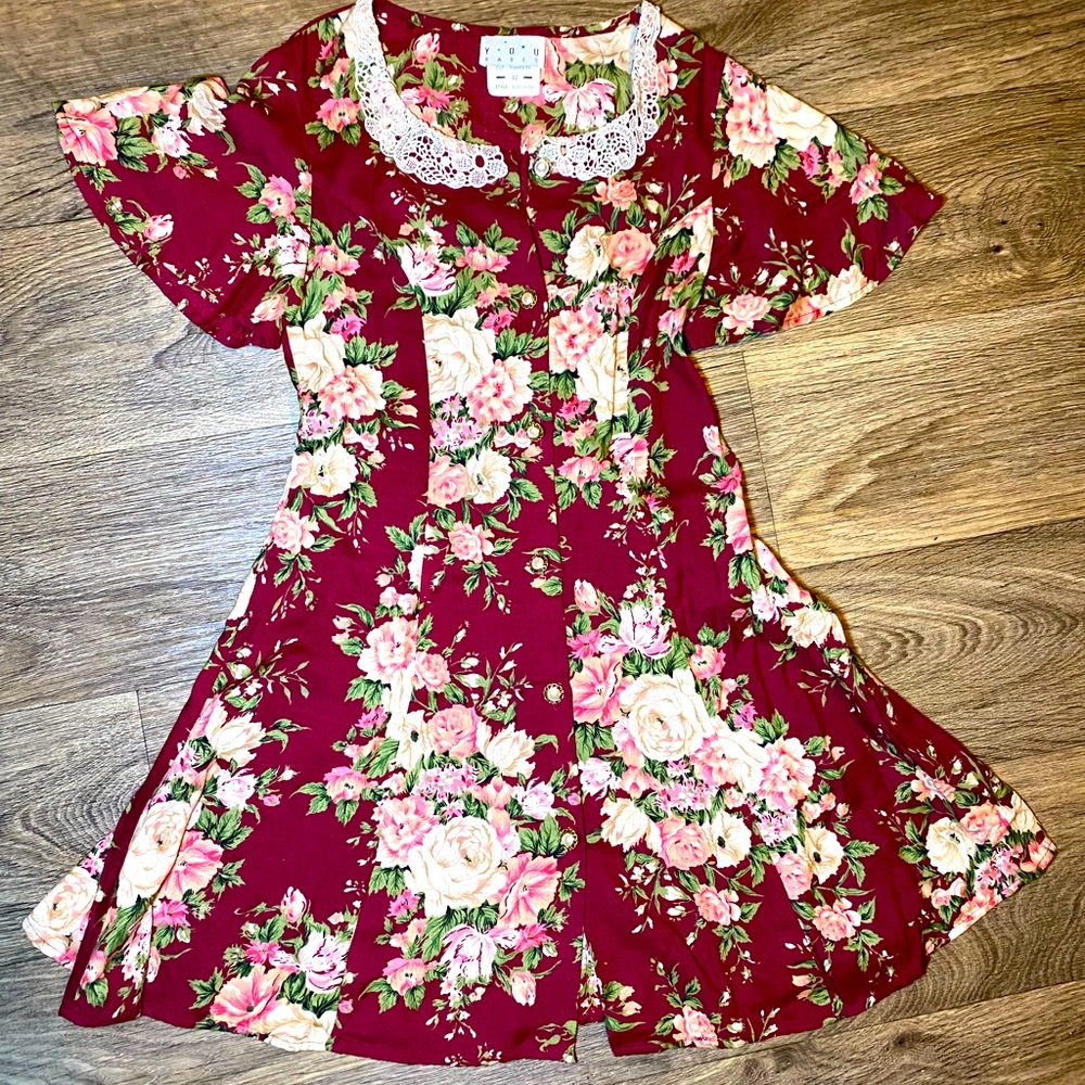 EUC Vintage 90s You Babes Floral Mini Dress